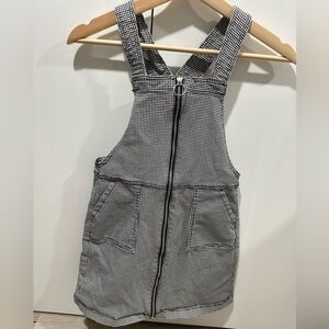 H&M Black and White Girls size 12 Overalls with skirt bottom